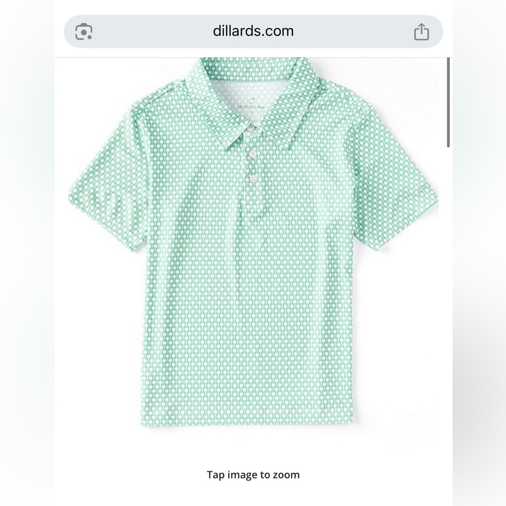 Properly Tied Mint Print 2T INFANT Polo